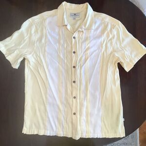 Mens XL Resort Wear Button Down Shirt Island Shores Short Sleeve Vacay Cruise